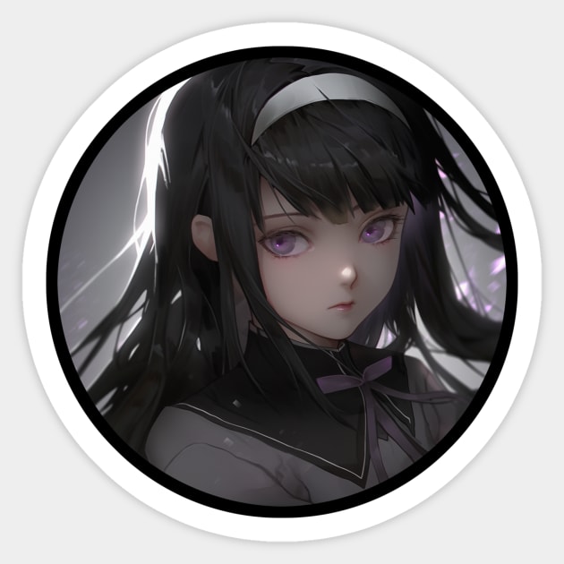 Akemi Homura Puella Magi Madoka Magica Sticker by Graphicvibestore